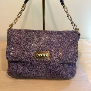 Tory Burch Purple and Gold Shoulder Bag